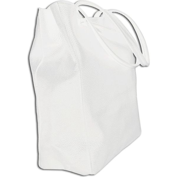 Toscanto Borsa In Pelle Shopper A Tracolla Bianca OTTM107SW-image