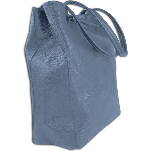 Toscanto Borsa In Pelle Shopper A Tracolla Blu OTTM107SB-image