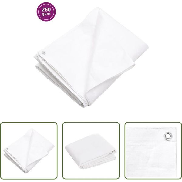 The Living Store Telone 260 G/M² 4X6 M Bianco Hdpe-image
