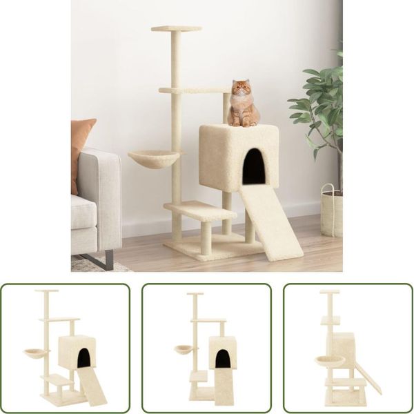The Living Store Tiragraffi In Sisal Crema 130,5 Cm-image