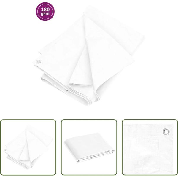 The Living Store Telone 180 G/M² 4X4 M Bianco Hdpe-image
