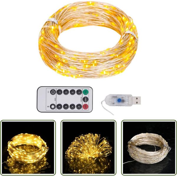 The Living Store Fata Led Con 300 Led Bianco Caldo 30 M-image