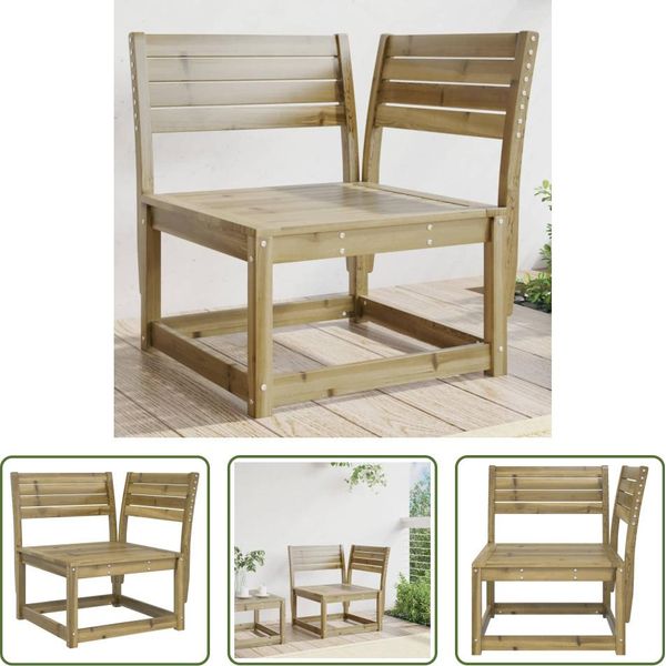 The Living Store Divano Angolare Da Giardino 73X73X78 Cm In Legno Di Pino Impregnato-image