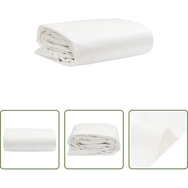 The Living Store Abdeckplane Weiß 3X5 M 650 G/M²-image