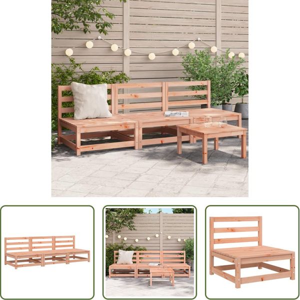 The Living Store Divani Da Giardino Senza Braccioli 3 Pezzi 70X70X67 Cm Legno Di Abete Douglas-image