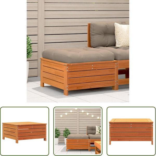 The Living Store Sgabello Da Giardino Marrone Cera 62X63,5X32 Cm In Legno Di Pino Massiccio-image