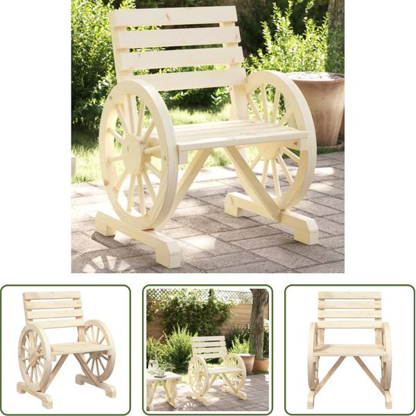 Sedia Da Giardino The Living Store 58X58X78,5 Cm In Legno Massiccio Di Abete-image