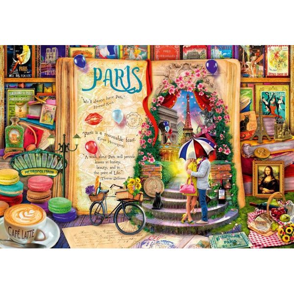 Puzzle Bluebird Puzzle La Vita è Un Libro Aperto Parigi - 1000 Pezzi-image