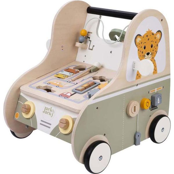 Auto Girello In Legno - Giocattolo Educativo Per I Più Piccoli-image