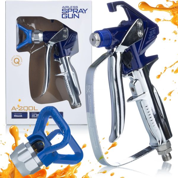 Rosfix Pistola Per Vernice E Stucco Blue Monster | 500 Bar | Compatibile Con Graco, Wagner, Titan | Per Vernice E Stucco-image