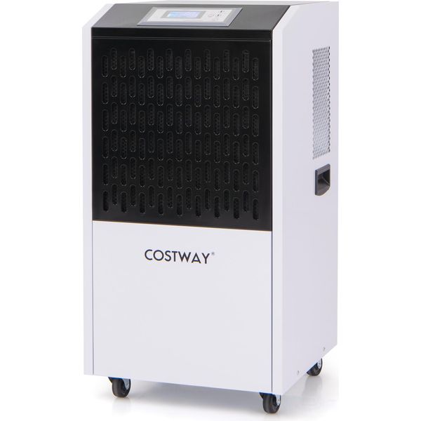 Deumidificatore Commerciale Costway 118 L/Giorno E Ambienti Fino A 790 M², Essiccatore Da Costruzione Con Timer 24H, 4 Ruote E Tubo Di Scarico Deumidificatore Industriale-image