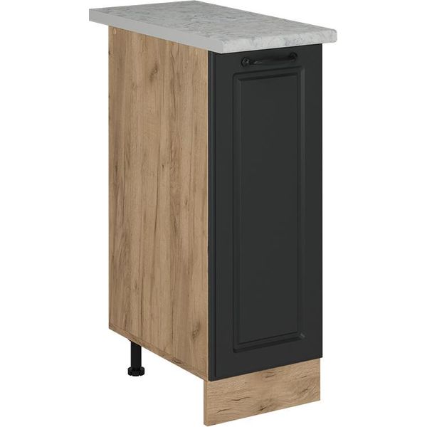 Vicco Armadio Cucina Dispensa Alto R-Line, 30 Cm Pl Marmo, Antracite Casa Di Campagna/Quercia Dorata-image