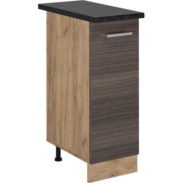 Vicco Armadio Cucina Dispensa Alto R-Line, 30 Cm , Pl Antracite, Grigio Nobile/Quercia Dorata-image
