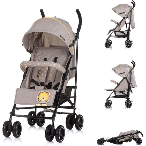 Chipolino Carrozzina Milano Fino A 22 Kg, Schienale Regolabile, Pieghevole Grigio Chiaro-image