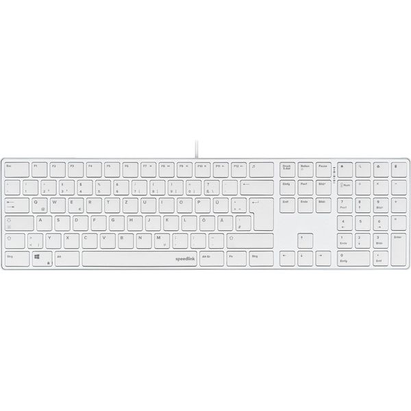 Speedlink SL-640010-WT Speedlink Tastatur Riva Slim Metal Scissor, Weiss Retail-image