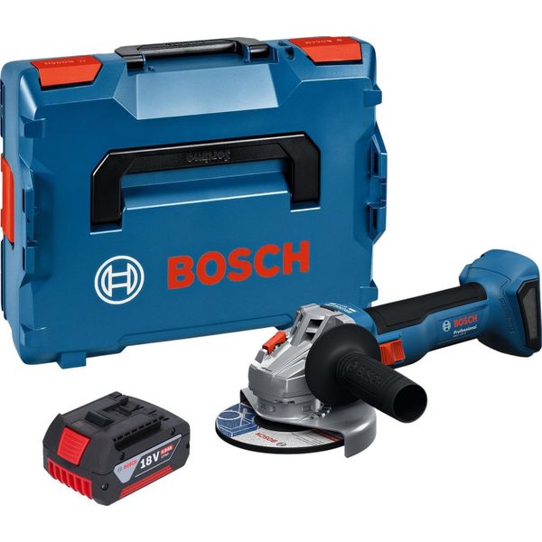Bosch Gws 18V-8 Professional Smerigliatrice Angolare A Batteria 18 V 125 Mm Brushless + 1X Batteria 4,0 Ah + L Boxx - Senza Caricabatteria-image