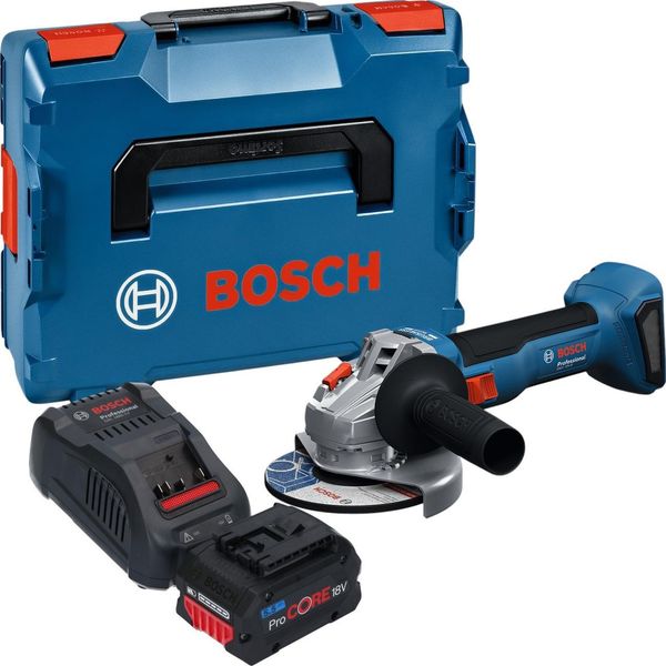 Bosch Gws 18V-8 Professional Smerigliatrice Angolare A Batteria 18 V 125 Mm Brushless + 1X Batteria Procore 5,5 Ah + Caricabatteria + L Boxx-image