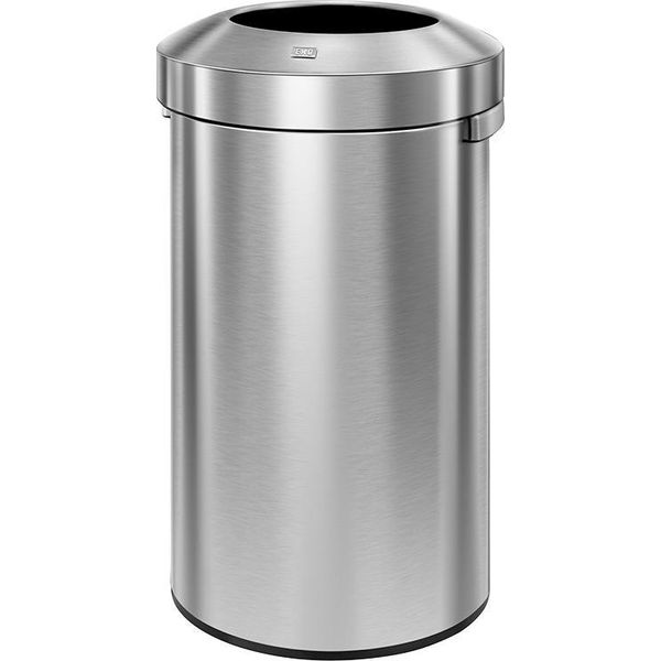 Eko - Cestino Per Rifiuti Urbani 120 Litri - Acciaio Inox - Acciaio Inox Opaco-image