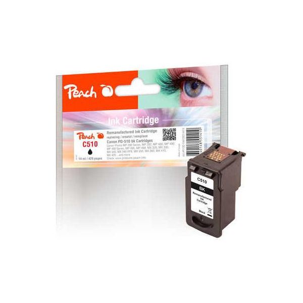 Cartuccia A Getto D'inchiostro Peach Canon PG-510, 420 Pagine, Compatibile - Nero-image