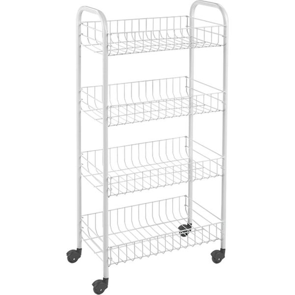 Metaltex | Carrello Portaoggetti | 4 Cestini Neri-image