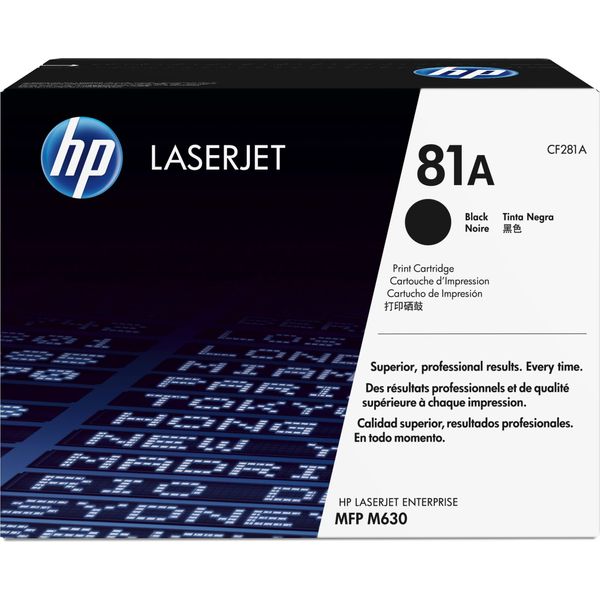 Hp Cartuccia Toner Originale Nero 81A Laserjet - 10500 Pagine - Nero - 1 Pz-image