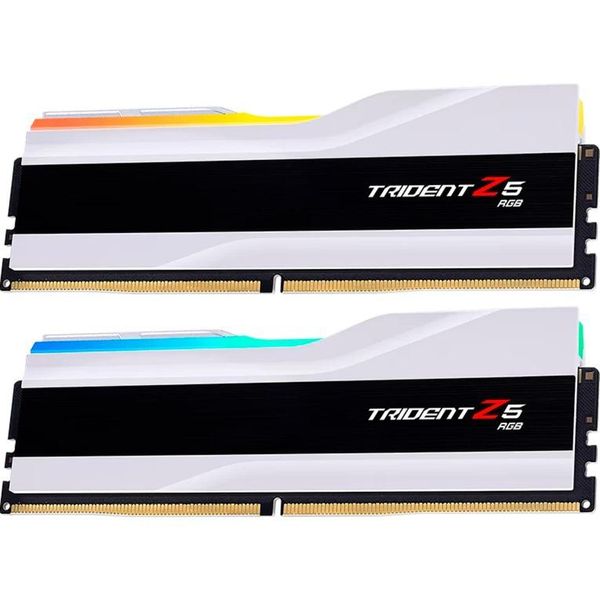 G.Skill Trident Z5 Rgb - DDR5 - Kit - 64 Gb: 2 X 32 Gb - Dimm 288-PIN - 6000 Mhz / PC5-48000 - CL30 - On-Die Ecc - Bianco Opaco (F5-6000J3040G32GX2-TZ5RW)-image