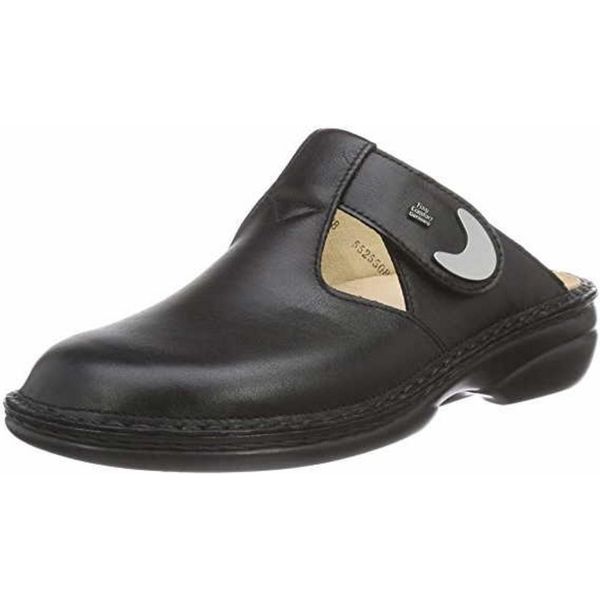 Finn Comfort Belem Mulo Da Donna, Comodo, Nero, Pelle, Nuovo - Muli Da Donna / Separatori Di Punta, Nero, Pelle&Nbsp-image