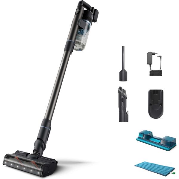 Philips 7000 Series XC7053/01 Aspirapolvere/ Scopa Elettrica A Batteria Dry&Wet Cyclonic Bagless 0,6 L Blu-image