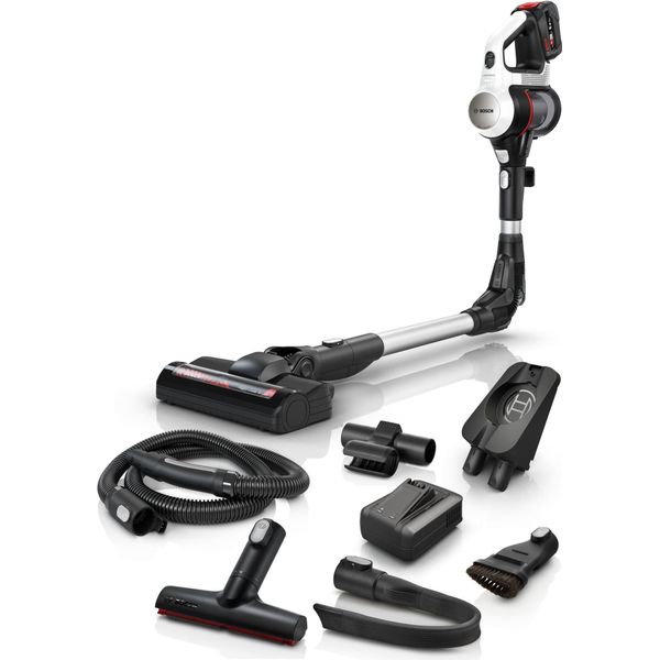 Bosch BSS715CARP Aspirapolvere Senza Filo 18 V, Senza Sacco, Senza Filo, Colore:Bianco/Nero-image