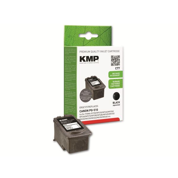 Kmp C77 - Inchiostro A Base Di Pigmento - Nero - Canon Pixma Ip 2700 - Mp 230 - Mp 235 - Mp 250 - Mp 260 - Mp 270 - Mp 280 - Mp 282 - Mp 480 - Mp 490 - Mp... - 1 Pezzo(I) - Stampa Inkjet - Scatola-image