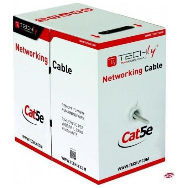 Cavo Di Rete Techly ITP7-UTP-IC-CCA Grigio 305 M Cat5E U/Utp (Utp)-image