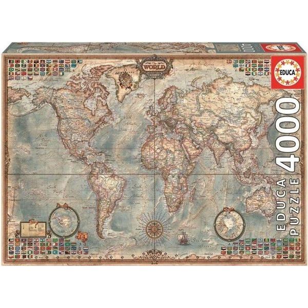 Educa Puzzle Mappa Del Mondo Politico 4000 Pezzi-image