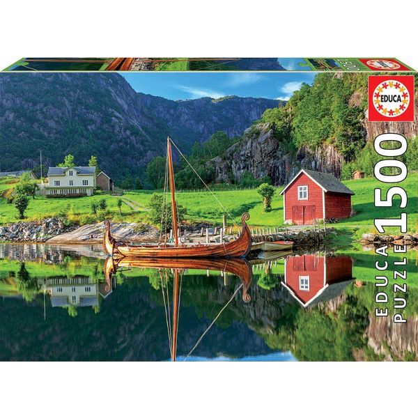 Educa 18006 Puzzle Della Nave Vichinga 1500 Pezzi-image
