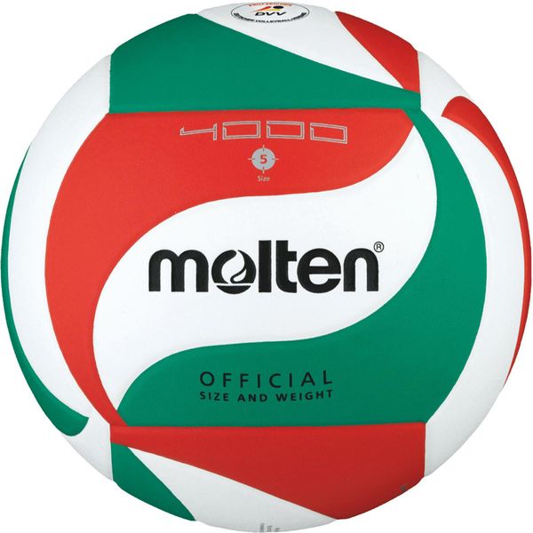 Molten V5M4000-DE Pallone Da Pallavolo Bianco Verde Rosso Misura 5-image