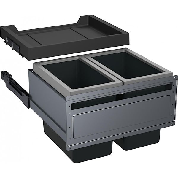 Franke Sorter Fx 60 Con Separazione A 2 Vie Per Armadio Da 60 Cm Di Larghezza / Volume Dei Rifiuti 52 (2X26) Litri / Contenitore Dei Rifiuti-image