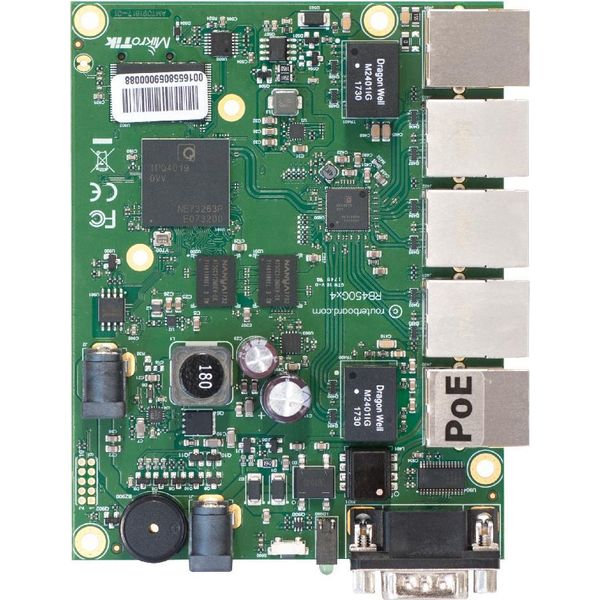 Mikrotik Rb450Gx4 Router Via Cavo Gigabit Ethernet Verde (Rb450Gx4)-image