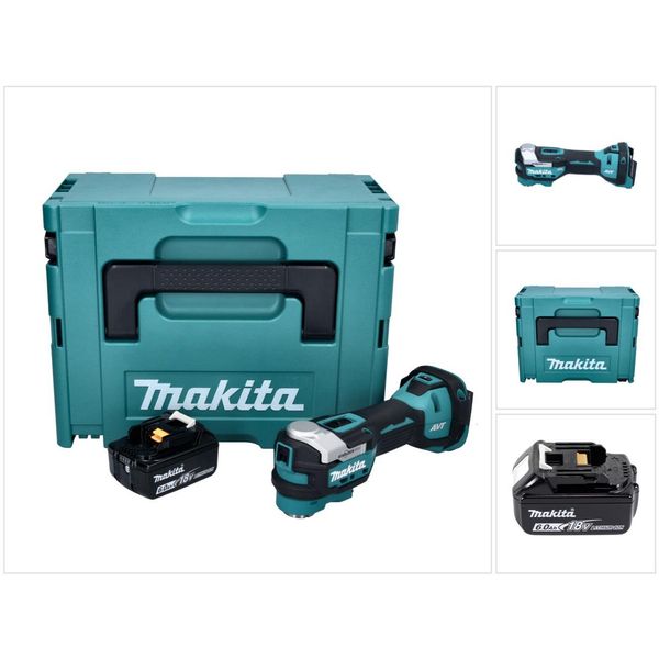 Utensile Multifunzione A Batteria Makita Dtm 52 G1J 18 V Starlock Max Brushless + 1X Batteria Ricaricabile 6,0 Ah + Makpac - Senza Caricabatterie-image