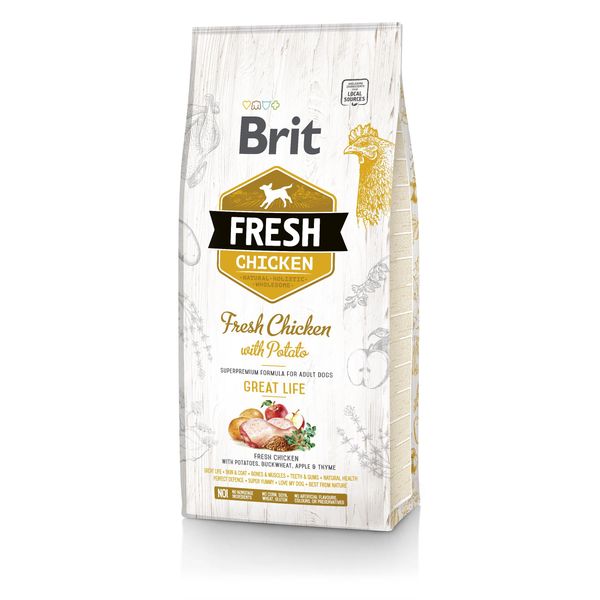 Brit 8595602530748 Dogs Dry Food 2.5 Kg Adult Chicken-image