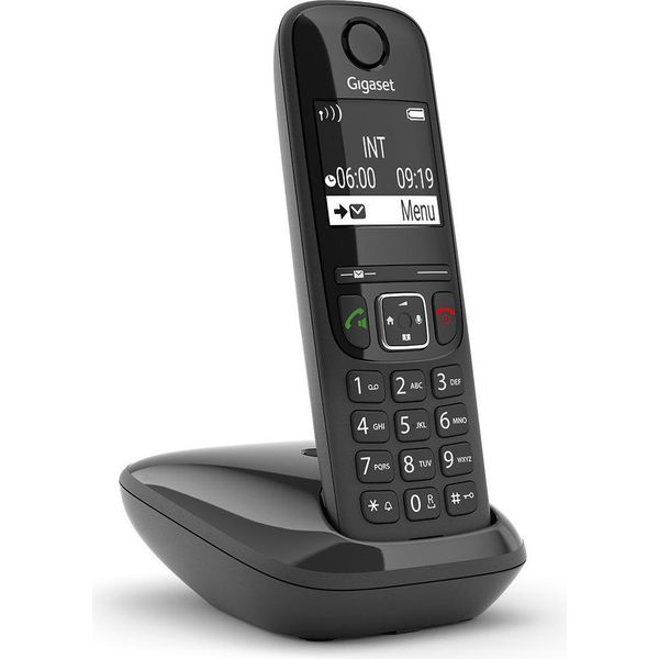Gigaset AS690 Telefono Cordless Dect Nero, Display 2", Vivavoce, Rubrica 100 Voci"-image