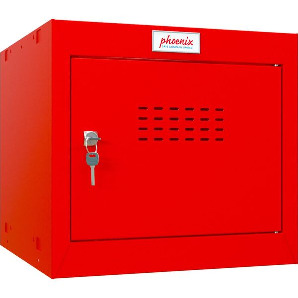 Phoenix CL0344RRK Phoenix Armadietto A Cubo CL0344, Serratura A Chiave, Rosso-image