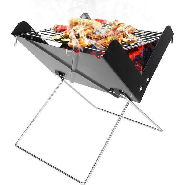 Mini Barbecue Da Giardino Pieghevole Turistico Da Campeggio Portatile A Carbonella-image