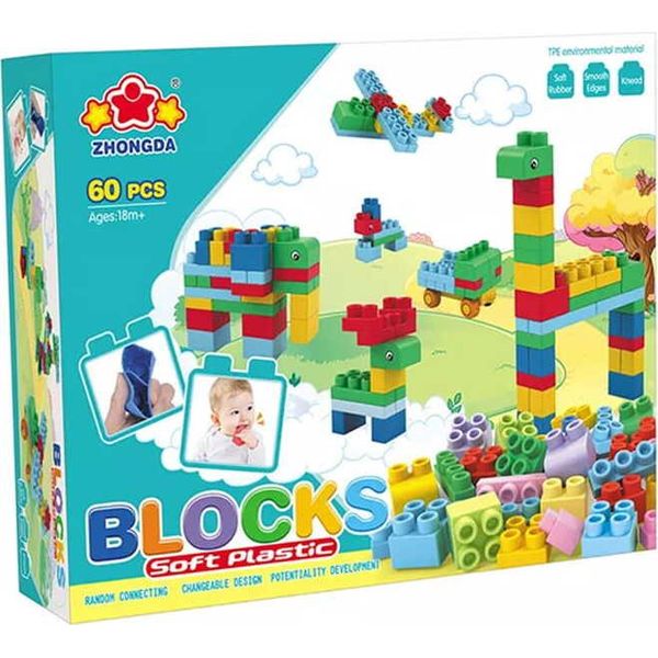 Blocchi Soft - Blocchi Da Costruzione Morbidi 60 Elementi 66613-image