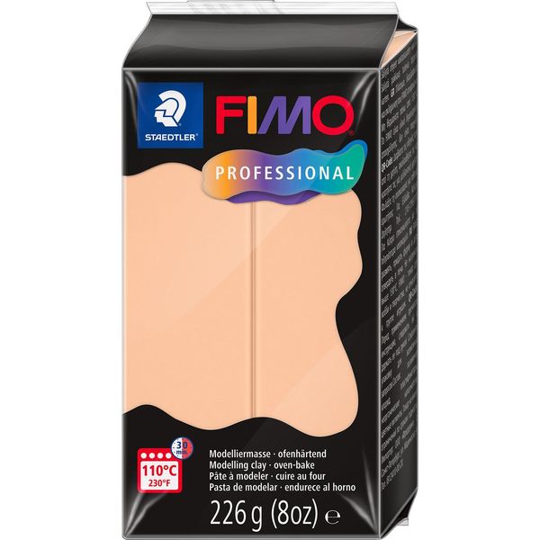 Fimo 8042-435 Argilla Da Modellare Fimo Professional, Tempra A Forno, 226 G, Cammeo-image