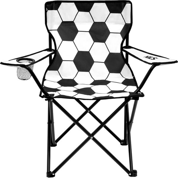 Sedia Pieghevole NC3303 Bianco-Nero, 120 Kg, Nils Camp-image
