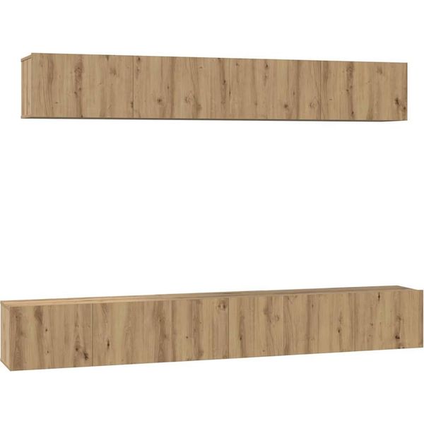 Syfax™ Set Mobile Tv 5 Pcs Rovere Artigianale Legno Multistrato-image
