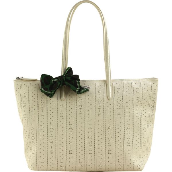 Lacoste Borsa A Tracolla Shopping Bag Punch Wording Laponie Avorio-image