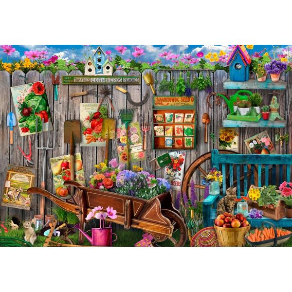 Bluebird Puzzle Garden Tool Fence - Puzzle Da 1000 Pezzi Per Adulti-image