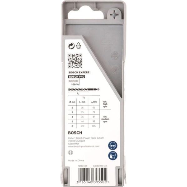 Bosch 6-Ct. Set Di Punte Per Legno Da 1/4" 2,3,4,5,6 Set Di Punte Per Legno 2608595525"-image