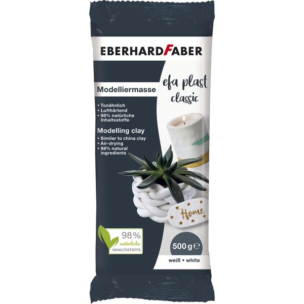 Eberhard Faber 570301 Eberhard Faber Argilla Da Modellare Efa Plast Classic, Bianca, 500 G-image