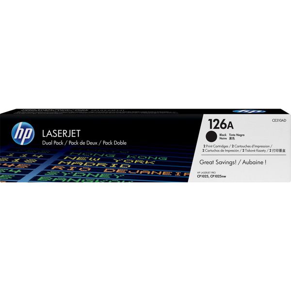 Hp Confezione Da 2 Cartucce Originali Di Toner Nero Laserjet 126A - 2400 Pagine - Nero - 2 Pz-image